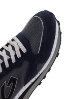Alberto Guardiani Men's Navy Blue Gray Wen Thick Soled Sneaker | Derimod Alberto Guardiani Men's Navy Blue Gray Wen Thick Soled Sneaker | Derimod