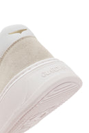 Alberto Guardiani Men's Beige New Era Lace-Up Leather Sneakers | Derimod Alberto Guardiani Men's Beige New Era Lace-Up Leather Sneakers | Derimod