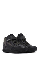 Geox Boys Black Arzach High Lace-Up Strapped Leather Boots | Derimod Geox Boys Black Arzach High Lace-Up Strapped Leather Boots | Derimod