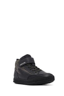Geox Boys Black Arzach High Lace-Up Strapped Leather Boots | Derimod Geox Boys Black Arzach High Lace-Up Strapped Leather Boots | Derimod