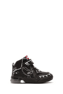 Geox Boy Black Grayjay Patterned Boots | Derimod Geox Boy Black Grayjay Patterned Boots | Derimod