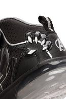 Geox Boy Black Grayjay Patterned Boots | Derimod Geox Boy Black Grayjay Patterned Boots | Derimod