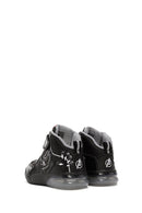 Geox Boy Black Grayjay Patterned Boots | Derimod Geox Boy Black Grayjay Patterned Boots | Derimod