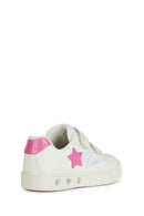 Geox Kız Çocuk Beyaz Skylin Bantlı Deri Sneaker | Derimod Geox Kız Çocuk Beyaz Skylin Bantlı Deri Sneaker | Derimod