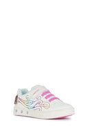 Geox Kız Çocuk Beyaz Skylin Deri Sneaker | Derimod Geox Kız Çocuk Beyaz Skylin Deri Sneaker | Derimod