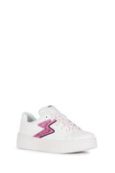 Geox Kız Çocuk Beyaz Mikiroshi Bantlı Deri Sneaker | Derimod Geox Kız Çocuk Beyaz Mikiroshi Bantlı Deri Sneaker | Derimod