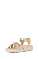 Geox Kız Çocuk Bakır Soleima Girl Simli Sandalet | Derimod Geox Kız Çocuk Bakır Soleima Girl Simli Sandalet | Derimod