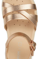 Geox Kız Çocuk Bakır Soleima Girl Simli Sandalet | Derimod Geox Kız Çocuk Bakır Soleima Girl Simli Sandalet | Derimod