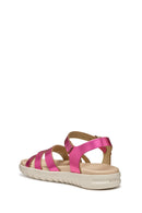 Geox Kız Çocuk Fuşya Anatomik Simli Sandalet | Derimod Geox Kız Çocuk Fuşya Anatomik Simli Sandalet | Derimod