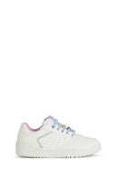 Geox Kız Çocuk Beyaz Washiba Bağcıklı Deri Sneaker | Derimod Geox Kız Çocuk Beyaz Washiba Bağcıklı Deri Sneaker | Derimod