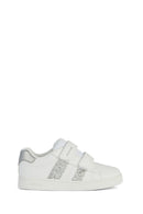 Geox Kız Çocuk Beyaz Eclyper Girl Simli Sneaker | Derimod Geox Kız Çocuk Beyaz Eclyper Girl Simli Sneaker | Derimod
