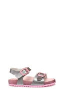 Geox Girls Silver Adriel Glitter Sandals | Derimod Geox Girls Silver Adriel Glitter Sandals | Derimod