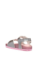Geox Girls Silver Adriel Glitter Sandals | Derimod Geox Girls Silver Adriel Glitter Sandals | Derimod