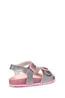 Geox Girls Silver Adriel Glitter Sandals | Derimod Geox Girls Silver Adriel Glitter Sandals | Derimod