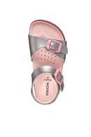 Geox Girls Silver Adriel Glitter Sandals | Derimod Geox Girls Silver Adriel Glitter Sandals | Derimod