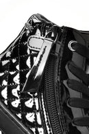 Geox Girls Black Kalispera Zippered Patent Leather Ankle Sneaker | Derimod Geox Girls Black Kalispera Zippered Patent Leather Ankle Sneaker | Derimod