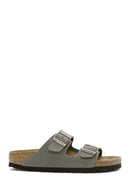 Birkenstock Kadın Gri Arizona Eva Nubuk Deri Terlik | Derimod Birkenstock Kadın Gri Arizona Eva Nubuk Deri Terlik | Derimod