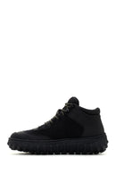 Camper Erkek Siyah Ground Michelin Deri Sneaker Bot | Derimod Camper Erkek Siyah Ground Michelin Deri Sneaker Bot | Derimod