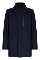 Geox Men's Navy Blue Monreale Coat | Derimod Geox Men's Navy Blue Monreale Coat | Derimod