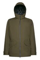 Geox Men's Green Clintford Abx Hooded Coat | Derimod Geox Men's Green Clintford Abx Hooded Coat | Derimod