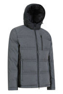 Geox Men's Gray Radente Hooded Coat | Derimod Geox Men's Gray Radente Hooded Coat | Derimod
