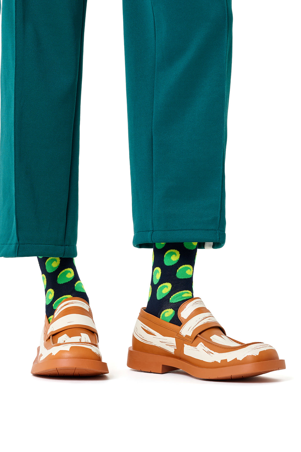 Happy Socks Lacivert Dalga Desenli Pamuklu Çorap