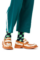 Happy Socks Kadın Lacivert Kare Desenli Pamuklu Çorap | Derimod Happy Socks Kadın Lacivert Kare Desenli Pamuklu Çorap | Derimod