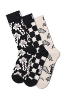 Happy Socks Erkek Siyah Desenli 3’lü Pamuklu Çorap Seti | Derimod Happy Socks Erkek Siyah Desenli 3’lü Pamuklu Çorap Seti | Derimod