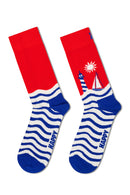 Happy Socks Kadın Mavi Sahil Temalı Pamuklu 3’lü Çorap Seti | Derimod Happy Socks Kadın Mavi Sahil Temalı Pamuklu 3’lü Çorap Seti | Derimod
