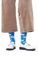Happy Socks Male Blue Patterned Cotton Socks | Derimod Happy Socks Male Blue Patterned Cotton Socks | Derimod