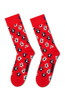 Happy Socks Kadın Kırmızı Desenli Pamuklu Çorap | Derimod Happy Socks Kadın Kırmızı Desenli Pamuklu Çorap | Derimod