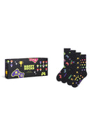 Happy Socks Erkek Siyah Oyuncu Temalı Pamuklu 4’lü Çorap Seti | Derimod Happy Socks Erkek Siyah Oyuncu Temalı Pamuklu 4’lü Çorap Seti | Derimod