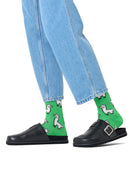Happy Socks Erkek Yeşil Desenli Pamuklu Çorap | Derimod Happy Socks Erkek Yeşil Desenli Pamuklu Çorap | Derimod