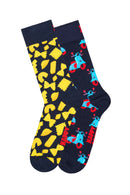 Happy Socks Erkek Lacivert Desenli Pamuklu 2'li Çorap Seti | Derimod Happy Socks Erkek Lacivert Desenli Pamuklu 2'li Çorap Seti | Derimod