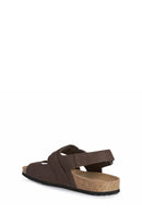 Geox Erkek Kahverengi Ghita Nubuk Deri Sandalet | Derimod Geox Erkek Kahverengi Ghita Nubuk Deri Sandalet | Derimod