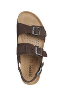 Geox Erkek Kahverengi Ghita Nubuk Deri Sandalet | Derimod Geox Erkek Kahverengi Ghita Nubuk Deri Sandalet | Derimod