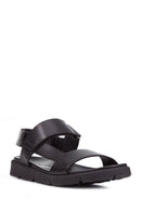 Geox Erkek Siyah Xand 2s Deri Sandalet | Derimod Geox Erkek Siyah Xand 2s Deri Sandalet | Derimod