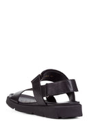 Geox Erkek Siyah Xand 2s Deri Sandalet | Derimod Geox Erkek Siyah Xand 2s Deri Sandalet | Derimod