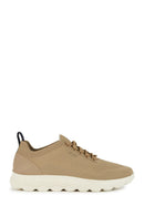 Geox Men's Beige Spherica Lace-Up Fabric Sneaker | Derimod Geox Men's Beige Spherica Lace-Up Fabric Sneaker | Derimod