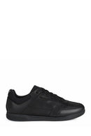 Geox Men's Black Spherica Ec3 Lace-Up Leather Casual Sneaker | Derimod Geox Men's Black Spherica Ec3 Lace-Up Leather Casual Sneaker | Derimod