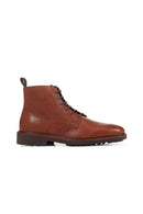 Geox Men's Brown Cannaregio Leather Zippered Casual Boots | Derimod Geox Men's Brown Cannaregio Leather Zippered Casual Boots | Derimod