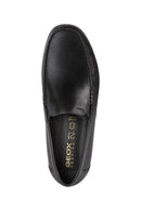 Geox Men's Black Leather U Sile 2 Fit Loafer | Derimod Geox Men's Black Leather U Sile 2 Fit Loafer | Derimod
