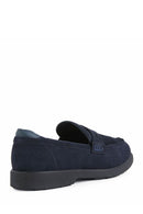 Geox Men's Navy Blue Spherica Ec11 Suede Leather Loafer | Derimod Geox Men's Navy Blue Spherica Ec11 Suede Leather Loafer | Derimod