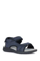 Geox Erkek Lacivert Spherica Ec5 Bilekten Bantlı Süet Deri Sandalet | Derimod Geox Erkek Lacivert Spherica Ec5 Bilekten Bantlı Süet Deri Sandalet | Derimod