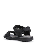 Geox Men's Black U Spherica Ec5 Flat Sandals | Derimod Geox Men's Black U Spherica Ec5 Flat Sandals | Derimod