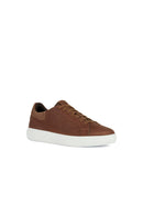Geox Men's Brown Deiven Lace-up Leather Sneaker | Derimod Geox Men's Brown Deiven Lace-up Leather Sneaker | Derimod