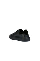 Geox Men's Black Deiven Lace-Up Leather Casual Sneaker | Derimod Geox Men's Black Deiven Lace-Up Leather Casual Sneaker | Derimod