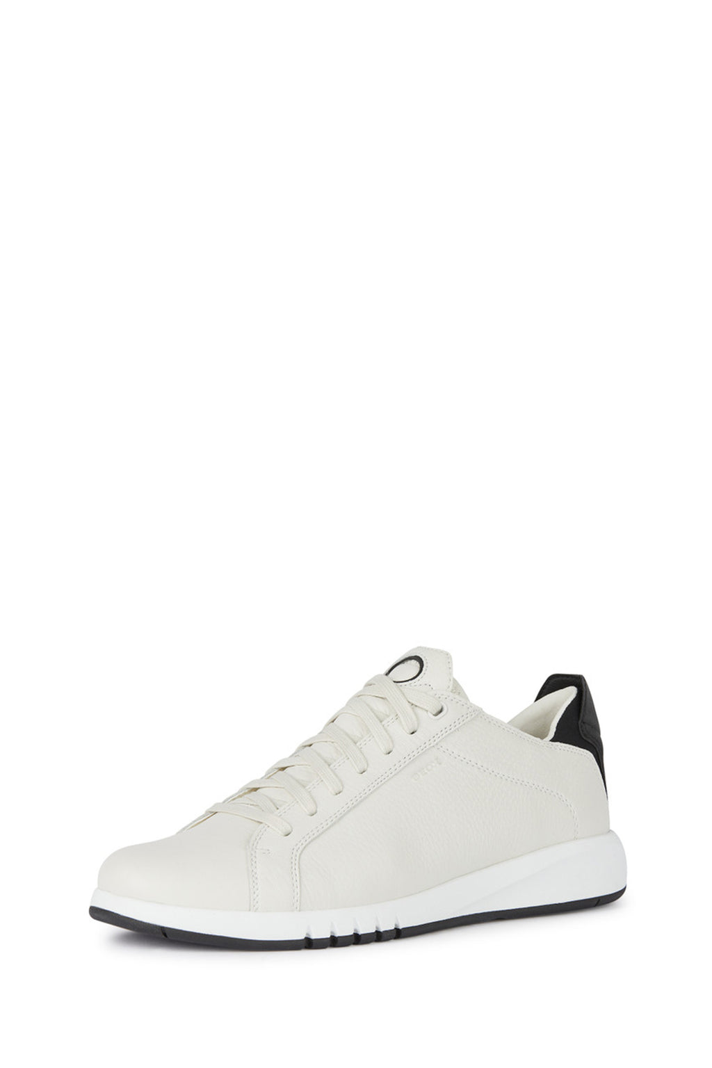 Geox Erkek Beyaz U Aerantis A - Tumb Bağcıklı Deri Sneaker