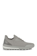 Geox Men's Gray Spherica Active Lace Up Fabric Sneaker | Derimod Geox Men's Gray Spherica Active Lace Up Fabric Sneaker | Derimod