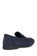 Geox Men's Navy Blue Sapienza Suede Leather Loafer | Derimod Geox Men's Navy Blue Sapienza Suede Leather Loafer | Derimod